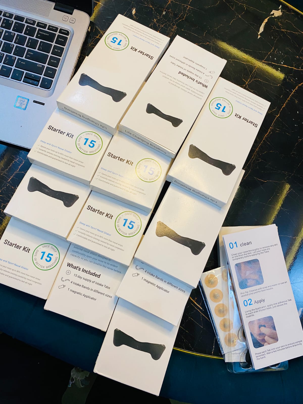 Magnetic Nose Strips,Sleepco Nasal Dilator Starter Kit / Next-Gen BreathIn Nosel Strips / Magnetic Nose Clips