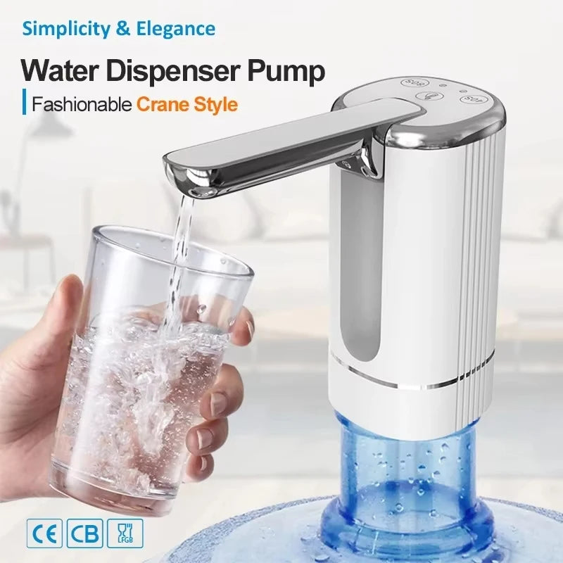 Electric Water Pump Bucket Water Suction Device Water Intake Device Household Office USB Outdoor Convenient Water Dispenser
