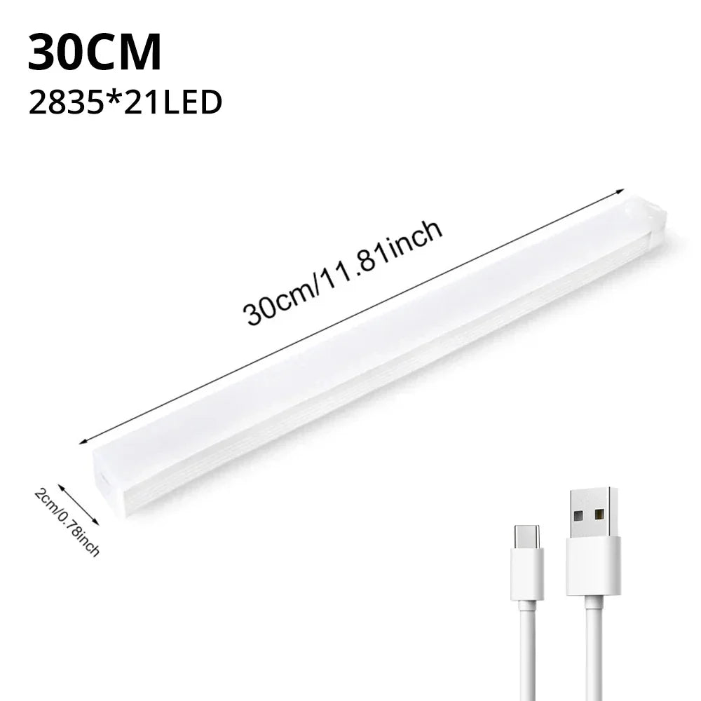 Motion Sensor Light Wireless LED Night Light USB Rechargeable Light Cabinet Wardrobe Lamp Staircase Backlight for Kitchen LED