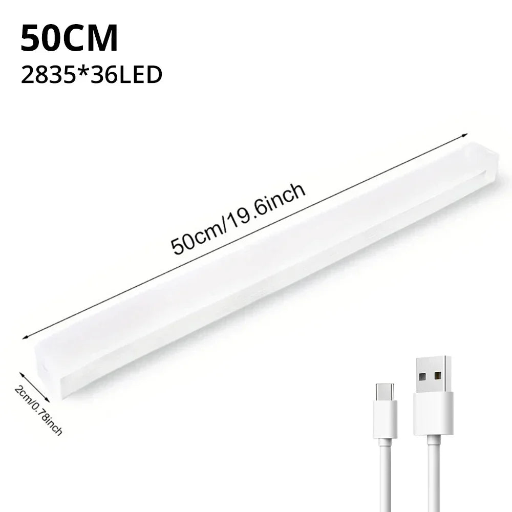 Motion Sensor Light Wireless LED Night Light USB Rechargeable Light Cabinet Wardrobe Lamp Staircase Backlight for Kitchen LED