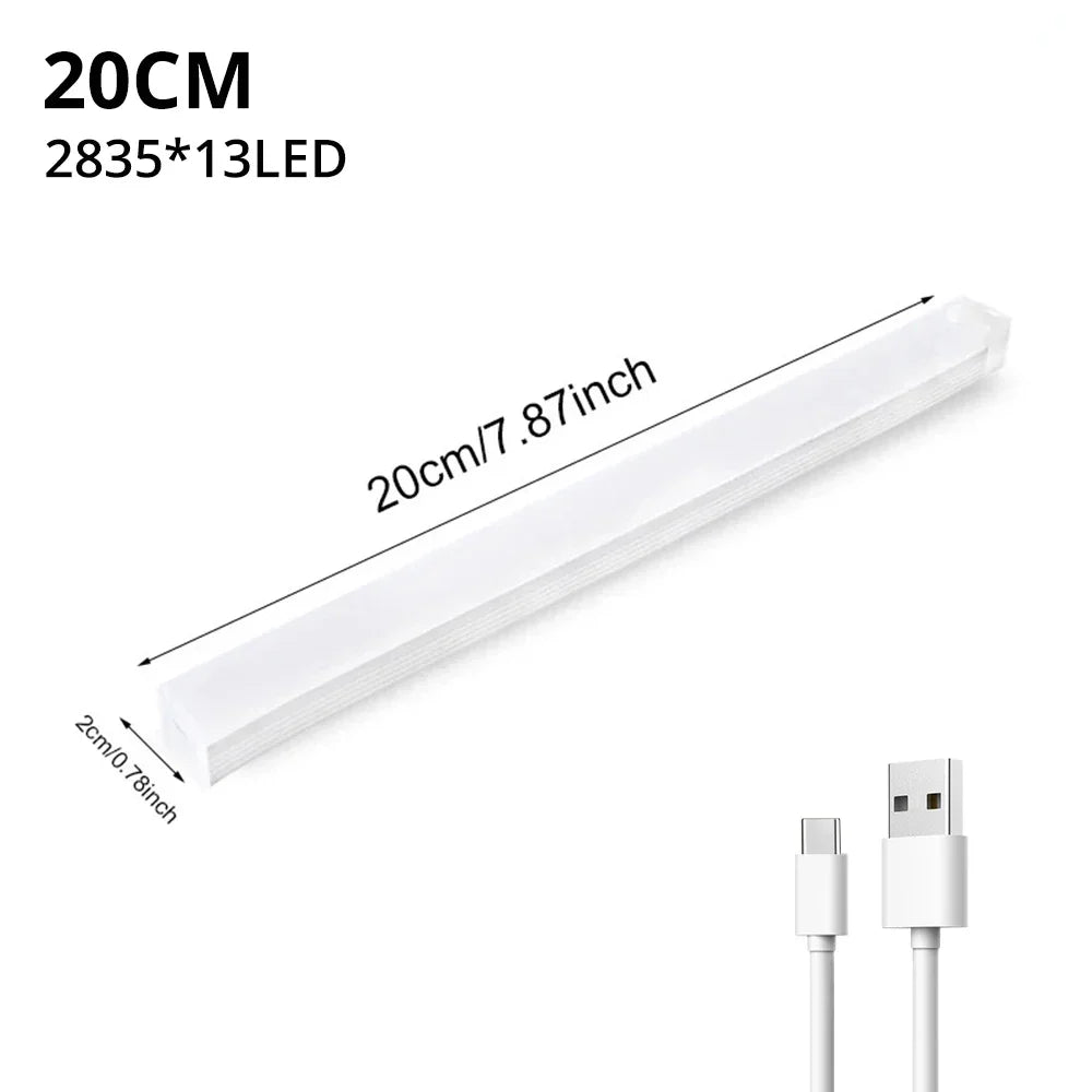 Motion Sensor Light Wireless LED Night Light USB Rechargeable Light Cabinet Wardrobe Lamp Staircase Backlight for Kitchen LED